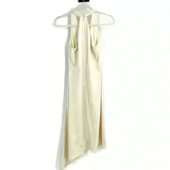 Halston Heritage Evening Collection Halter Satin Cream Dress Size‎ 0 - Picture 6 of 15